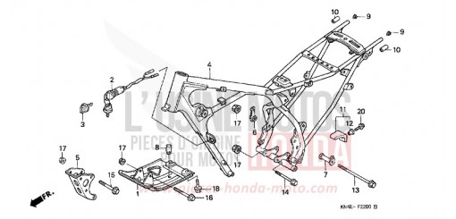 FRAME BODY XR100R3 de 2003